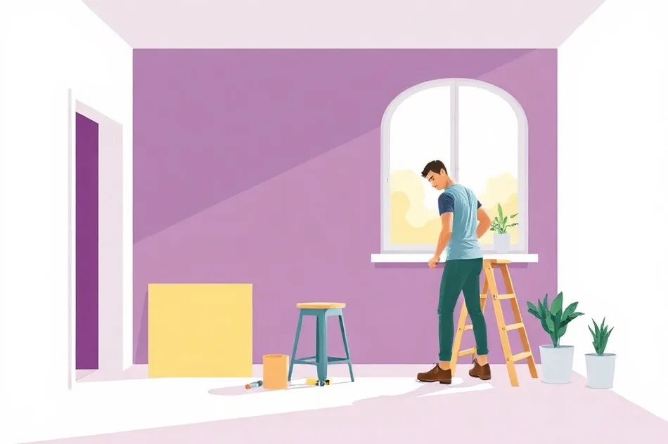 Intérieur rénové après travaux de peinture à Marcq-en-Barœul