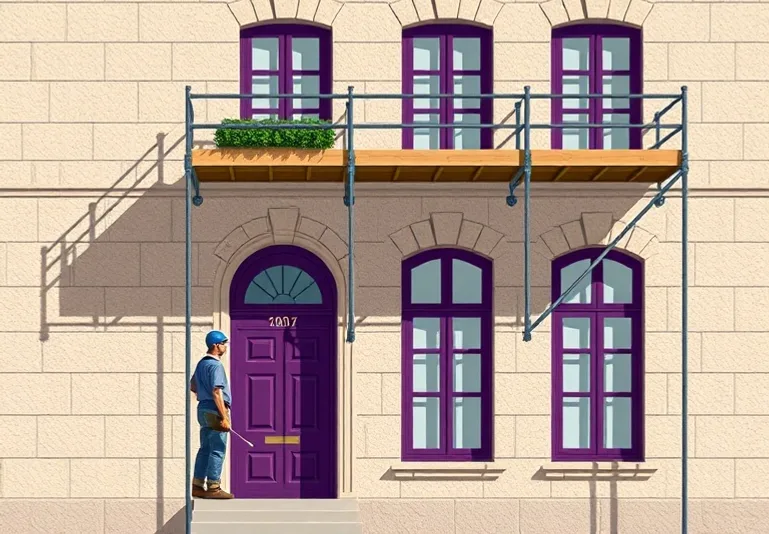 Ravalement de façade en pierre, nettoyage et application d'enduit